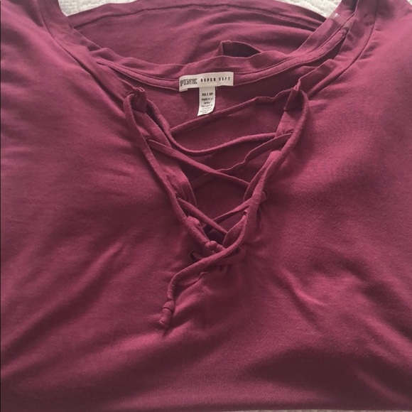 Cranberry lounging  top - Picture 2 of 4